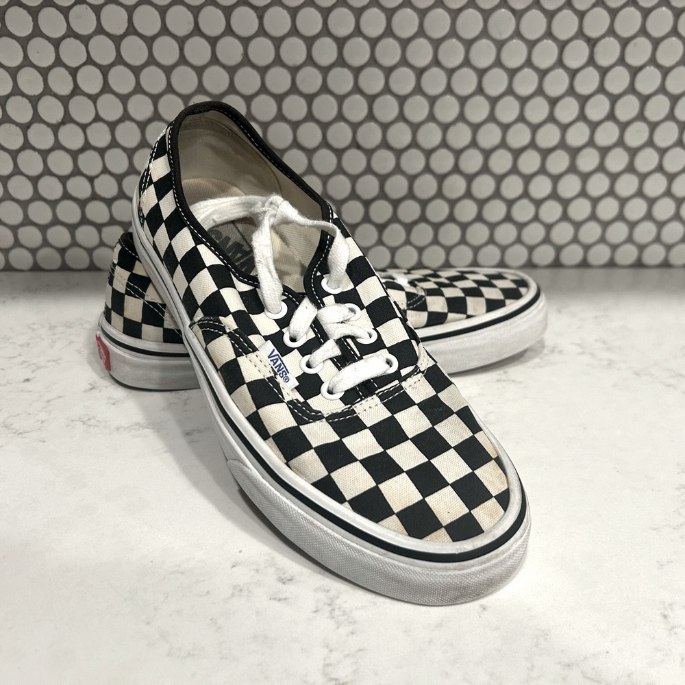 VANS Customs Checkerboard Authentic Wide